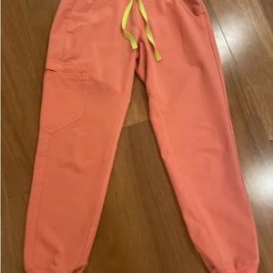 Figs Neon coral Zamora Joggers XXSP